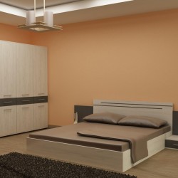 Спален комплект за матрак 164/190 Kiara-dst, бял дъб - Seturi de dormitor