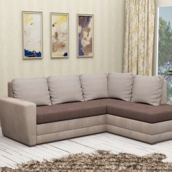 Ъглов диван Boston-dst, бежово и кафяво - Mobilier tapițat