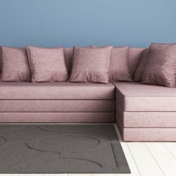 Ъглов диван Rio-dst, розово - Mobilier tapițat