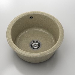 Кръгла мивка Classic 206, Granicite, 134 Sahara, с включен сифон - Chiuvete