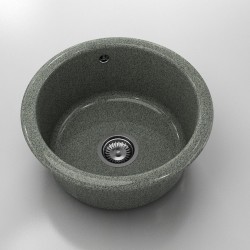Кръгла мивка Classic 206, Granicite, 230 Rosetta Stone,  с включен сифон - Chiuvete