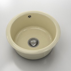 Кръгла мивка Classic 206, Polymer marble, 03 Жасмин , с включен сифон - Chiuvete
