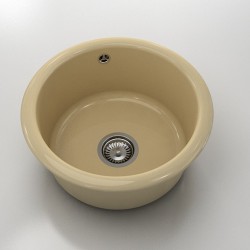 Кръгла мивка Classic 206, Polymer marble, 05 Капучино гранит , с включен сифон - Chiuvete