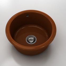 Кръгла мивка Classic 206, Polymer marble, 07 Азалия , с включен сифон - Chiuvete