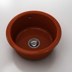 Кръгла мивка Classic 206, Polymer marble, 08 Калвадос , с включен сифон - Chiuvete