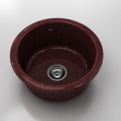Кръгла мивка Classic 206, Granicite, 100 Bordo, с включен сифон - Chiuvete