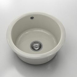 Кръгла мивка Classic 206, Polymer marble, 11 Сив гранит , с включен сифон - Chiuvete