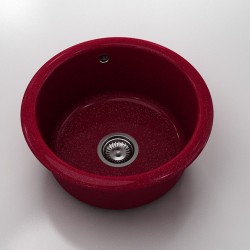 Кръгла мивка Classic 206, Polymer marble, 20 Сребрист виолет , с включен сифон - Chiuvete
