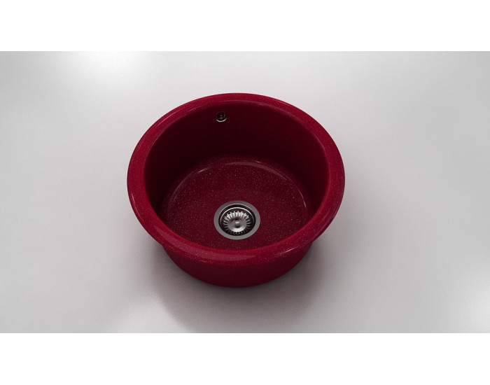 Кръгла мивка Classic 206, Polymer marble, 20 Сребрист виолет , с включен сифон