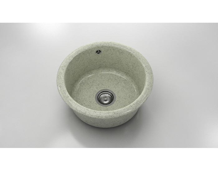 Кръгла мивка Classic 206, Granicite, 210 Pewter, с включен сифон