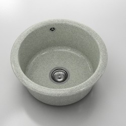 Кръгла мивка Classic 206, Granicite, 219 Polar,  с включен сифон - Chiuvete