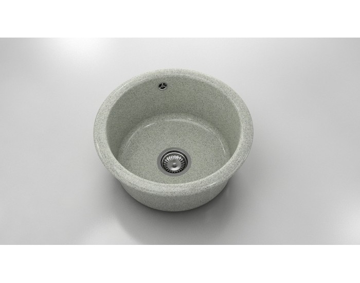 Кръгла мивка Classic 206, Granicite, 219 Polar,  с включен сифон