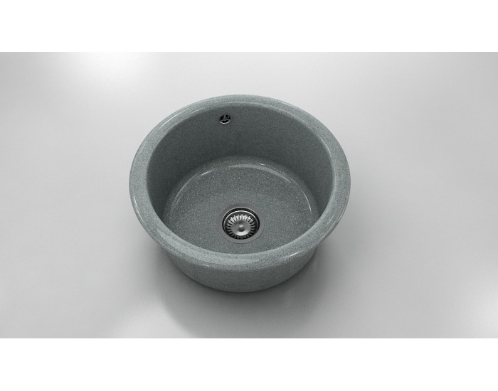Кръгла мивка Classic 206, Granicite, 251 City Grey,  с включен сифон
