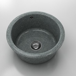 Кръгла мивка Classic 206, Granicite, 254 Slate,  с включен сифон - Chiuvete