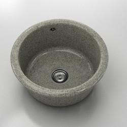 Кръгла мивка Classic 206, Granicite, 255 Tweed,  с включен сифон - Chiuvete