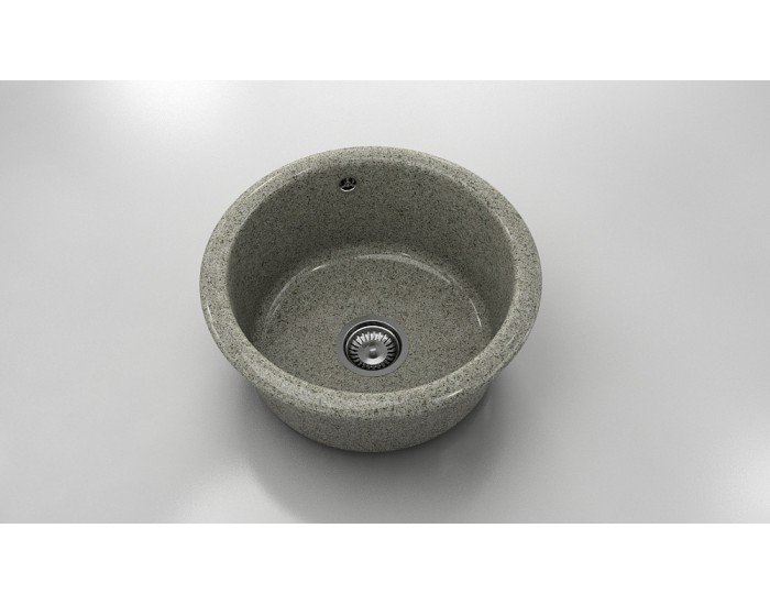 Кръгла мивка Classic 206, Granicite, 255 Tweed,  с включен сифон
