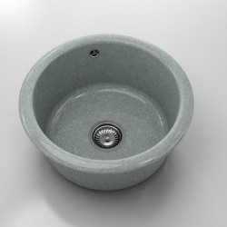 Кръгла мивка Classic 206, Granicite, 259 Platina,  с включен сифон - Chiuvete
