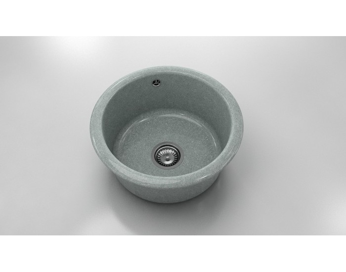Кръгла мивка Classic 206, Granicite, 259 Platina,  с включен сифон