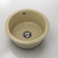 Кръгла мивка Classic 206, Granicite, 300 Sandy Beach,  с включен сифон - Chiuvete