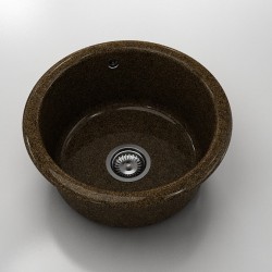 Кръгла мивка Classic 206, Granicite, 349 Sandstone, с включен сифон - Chiuvete