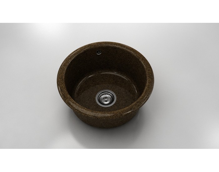 Кръгла мивка Classic 206, Granicite, 349 Sandstone, с включен сифон