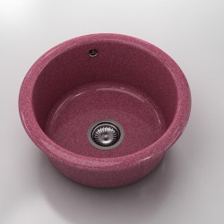 Кръгла мивка Classic 206, Granicite, 460 Violet, с включен сифон - Chiuvete