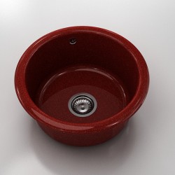 Кръгла мивка Classic 206, Granicite, 530 Firebrick, с включен сифон - Chiuvete