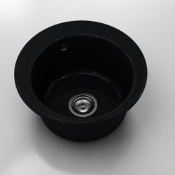 Мивка Classic 220, Polymer marble, 12 Черен гранит, с включен сифон - Chiuvete