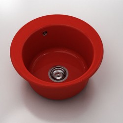 Мивка Classic 220, Polymer marble, 14 Рубинено червено, с включен сифон - Chiuvete