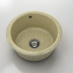 Кръгла мивка Classic 206, Granicite, 229 Sandcastle,  с включен сифон - Chiuvete