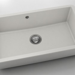 Мивка за долно вграждане Vanguard 232, Fat Granite, 1001 бял, с включен сифон - Chiuvete