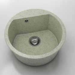 Кръгла мивка Vanguard 223, Granicite, 210 Pewter, с включен сифон - Chiuvete