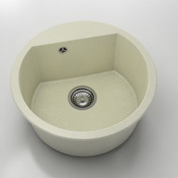 Кръгла мивка Vanguard 223, Granicite, 211 Silver Stone, с включен сифон - Chiuvete