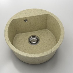 Кръгла мивка Vanguard 223, Granicite, 229 Sandcastle, с включен сифон - Chiuvete