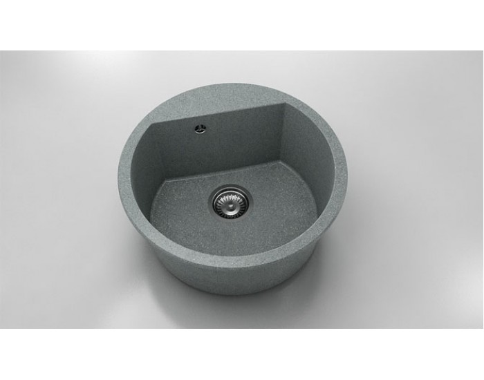 Кръгла мивка Vanguard 223, Granicite, 251 City Grey, с включен сифон