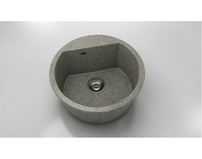 Кръгла мивка Vanguard 223, Granicite, 255 Tweed, с включен сифон