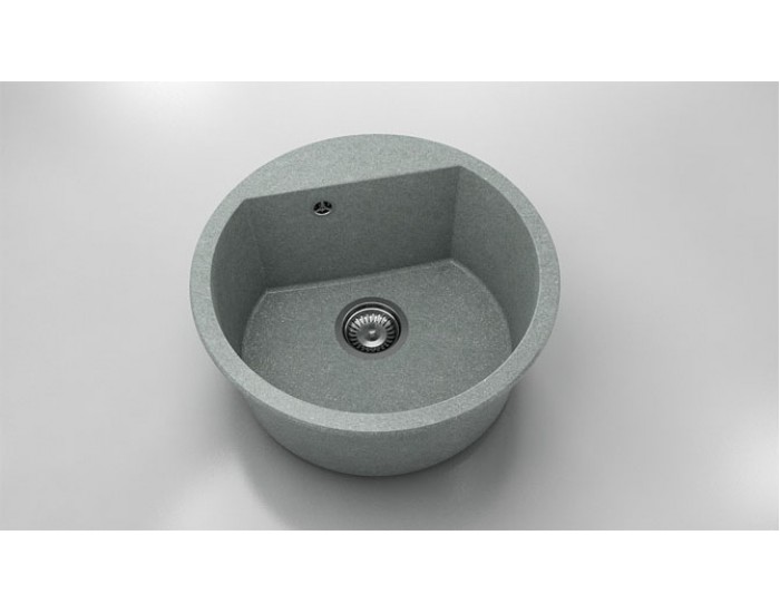 Кръгла мивка Vanguard 223, Granicite, 259 Platina, с включен сифон