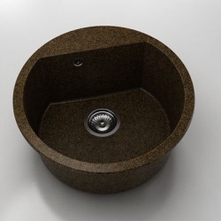 Кръгла мивка Vanguard 223, Granicite, 349 Sandstone, с включен сифон - Chiuvete