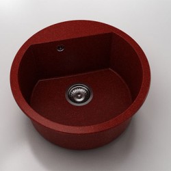 Кръгла мивка Vanguard 223, Granicite, 530 Firebrick, с включен сифон - Chiuvete