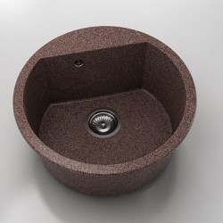 Кръгла мивка Vanguard 223, Granicite, 560 Merlot, с включен сифон - Chiuvete