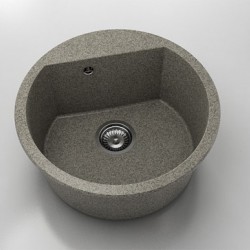Кръгла мивка Vanguard 223, Granicite, 940 Space Gray, с включен сифон - Chiuvete