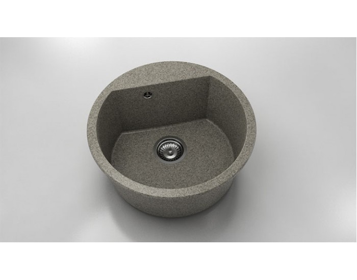 Кръгла мивка Vanguard 223, Granicite, 940 Space Gray, с включен сифон