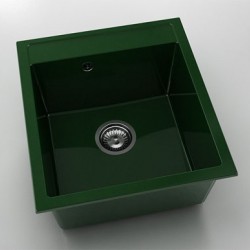 Мивка Vanguard 224, Polymer marble, 09 Зелен гранит, с включен сифон - Chiuvete