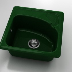  Mивка Classic 201, Polymer marble, 09 Зелен гранит, с включен сифон  - Bucătărie