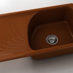  Mивка Classic 203, Polymer Marble, 07 Азалия, с включен сифон  - Bucătărie
