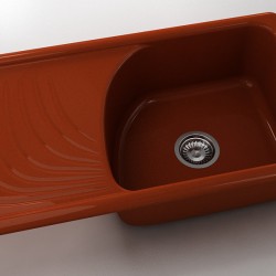  Mивка Classic 203, Polymer Marble, 08 Калвадос, с включен сифон  - Bucătărie