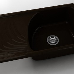  Mивка Classic 203, Polymer Marble, 18 Тъмно венге, с включен сифон  - Bucătărie