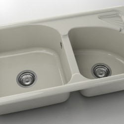  Mивка Classic 204, Polymer marble, 11 Сив гранит, с включен сифон  - Bucătărie