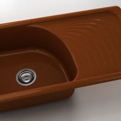  Mивка Classic 205, Polymer Marble, 07 Азалия, с включен сифон  - Bucătărie