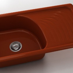  Mивка Classic 205, Polymer Marble, 08 Калвадос, с включен сифон  - Bucătărie